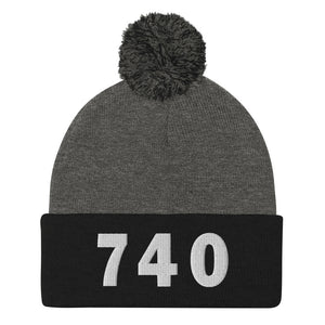 740 Area Code Pom-Pom Beanie