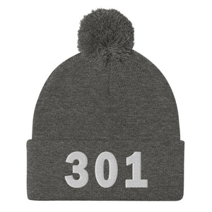 301 Area Code Pom-Pom Beanie