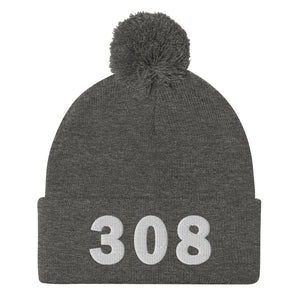 308 Area Code Pom-Pom Beanie