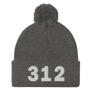 312 Area Code Pom-Pom Beanie