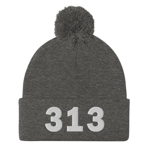 313 Area Code Pom-Pom Beanie