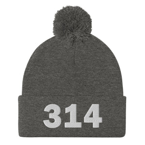 314 Area Code Pom-Pom Beanie