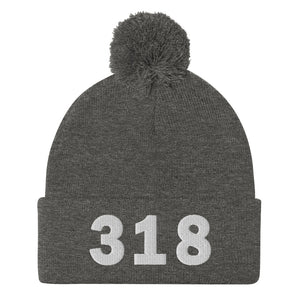 318 Area Code Pom-Pom Beanie