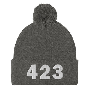 423 Area Code Pom-Pom Beanie