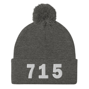 715 Area Code Pom-Pom Beanie