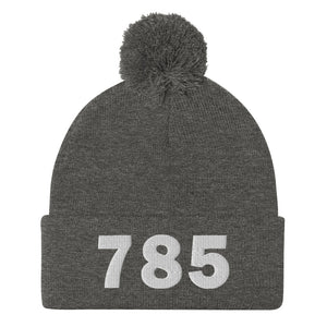 785 Area Code Pom-Pom Beanie