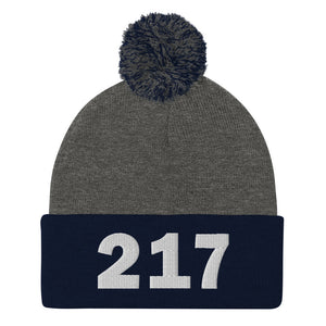 217 Area Code Pom-Pom Beanie