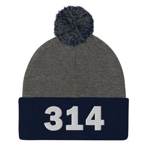 314 Area Code Pom-Pom Beanie