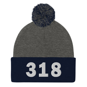 318 Area Code Pom-Pom Beanie