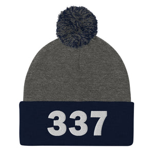 337 Area Code Pom-Pom Beanie