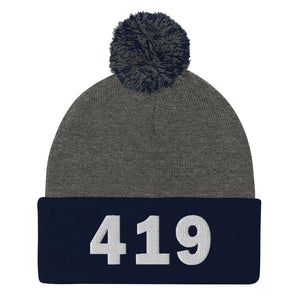 419 Area Code Pom-Pom Beanie