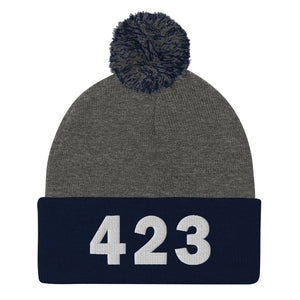 423 Area Code Pom-Pom Beanie