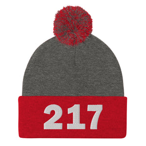 217 Area Code Pom-Pom Beanie