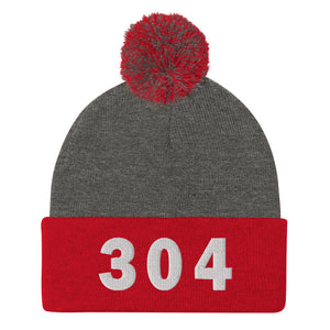 304 Area Code Pom-Pom Beanie