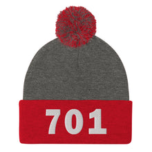 Load image into Gallery viewer, 701 Area Code Pom-Pom Beanie