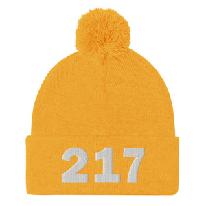 217 Area Code Pom-Pom Beanie