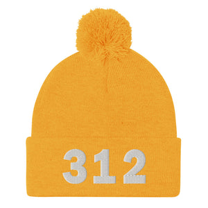 312 Area Code Pom-Pom Beanie