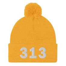 Load image into Gallery viewer, 313 Area Code Pom-Pom Beanie