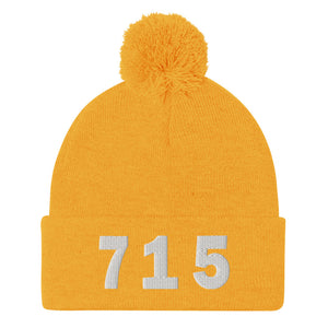 715 Area Code Pom-Pom Beanie