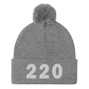 220 Area Code Pom-Pom Beanie