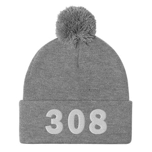 308 Area Code Pom-Pom Beanie