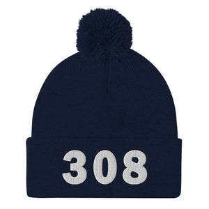 308 Area Code Pom-Pom Beanie