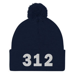 312 Area Code Pom-Pom Beanie