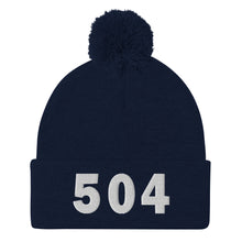 Load image into Gallery viewer, 504 Area Code Pom-Pom Beanie