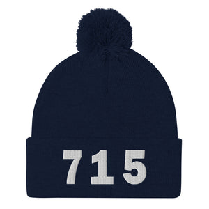 715 Area Code Pom-Pom Beanie