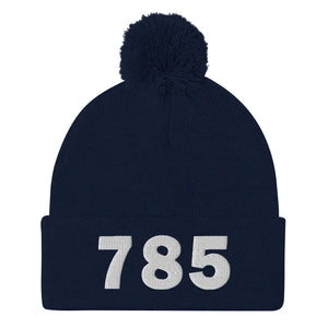 785 Area Code Pom-Pom Beanie