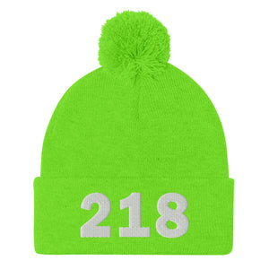 218 Area Code Pom-Pom Beanie