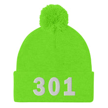 Load image into Gallery viewer, 301 Area Code Pom-Pom Beanie