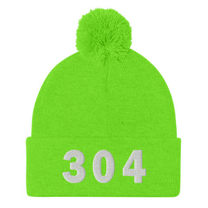 304 Area Code Pom-Pom Beanie