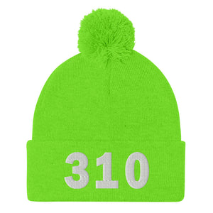 310 Area Code Pom-Pom Beanie