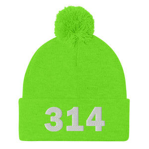 314 Area Code Pom-Pom Beanie