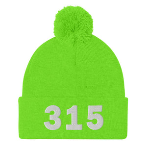 315 Area Code Pom-Pom Beanie