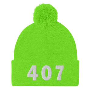 407 Area Code Pom-Pom Beanie