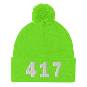 417 Area Code Pom-Pom Beanie