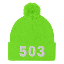 Load image into Gallery viewer, 503 Area Code Pom-Pom Beanie