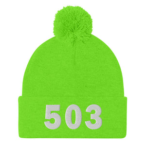 503 Area Code Pom-Pom Beanie