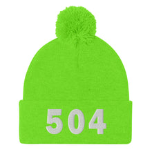 Load image into Gallery viewer, 504 Area Code Pom-Pom Beanie