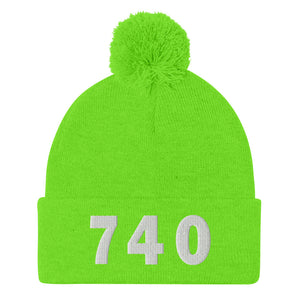 740 Area Code Pom-Pom Beanie