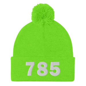 785 Area Code Pom-Pom Beanie