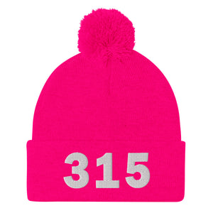 315 Area Code Pom-Pom Beanie