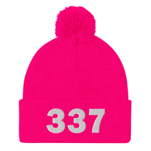 337 Area Code Pom-Pom Beanie