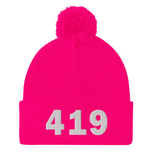 419 Area Code Pom-Pom Beanie