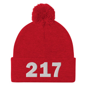 217 Area Code Pom-Pom Beanie