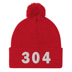 304 Area Code Pom-Pom Beanie