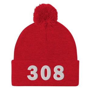 308 Area Code Pom-Pom Beanie