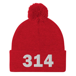 314 Area Code Pom-Pom Beanie